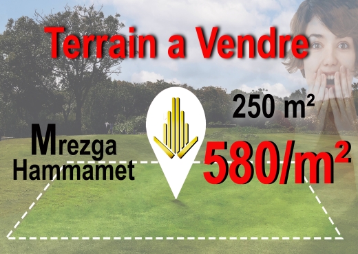 A vendre terrain à Mrezga Hamammet - Bien immobilier à {"id":16,"country_id":219,"name":"NABEUL","slug":"nabeul"} - Agence Immobilière Ayla Estate